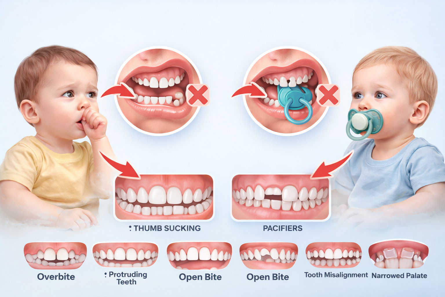 How Thumb Sucking and Pacifiers Affect Dental Development